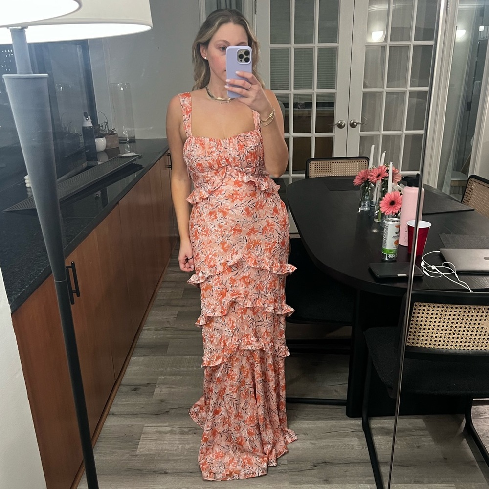 COPY - Saloni Ruffled Floral Dress
